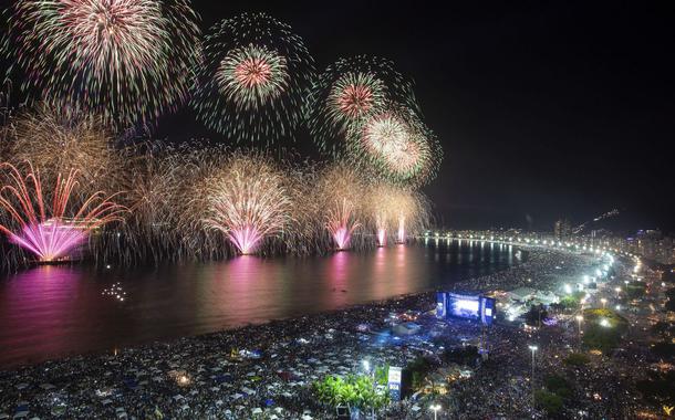 Réveillon em Copacabana, no Rio de Janeiro