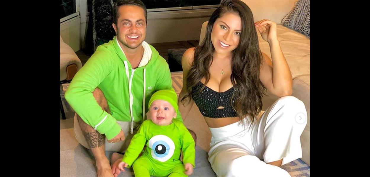 Thammy Miranda, esposa e filho