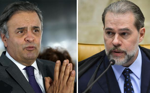 Dias Toffoli do STF e Aécio Neves (PSDB-MG)