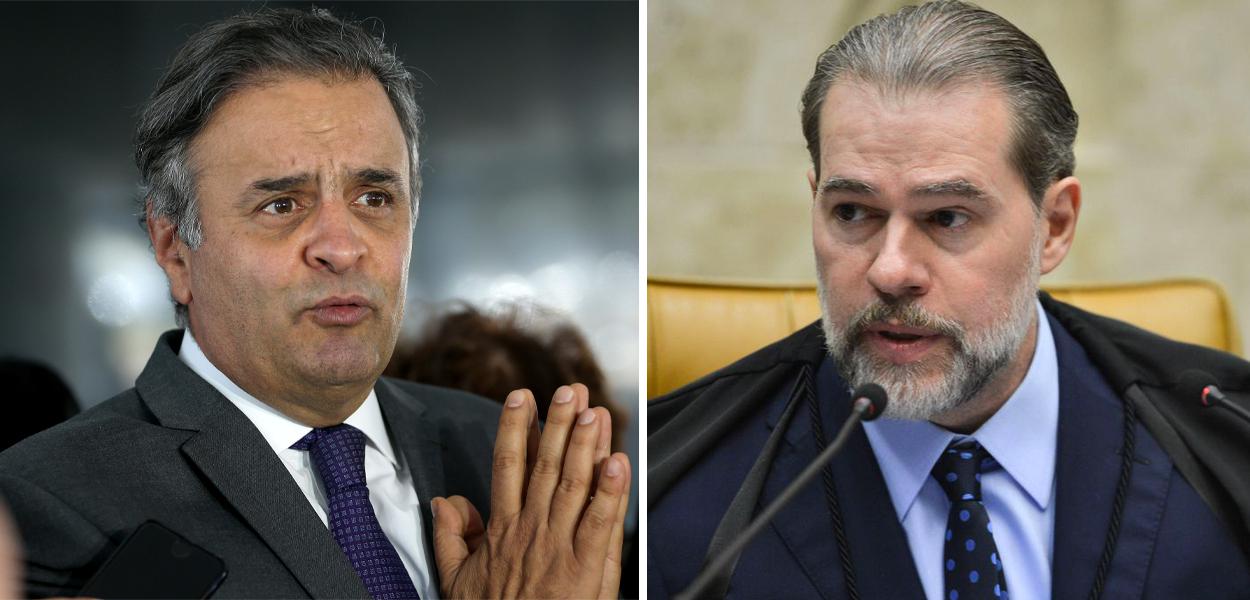 Dias Toffoli do STF e Aécio Neves (PSDB-MG)