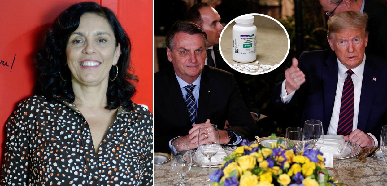 Cynara Menezes, Bolsonaro com Trump e pote de cloroquina