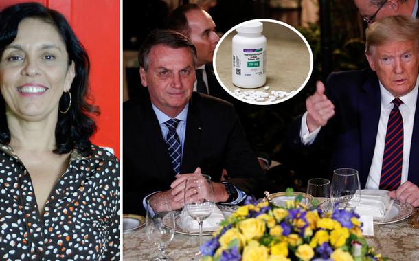 Cynara Menezes, Bolsonaro com Trump e pote de cloroquina