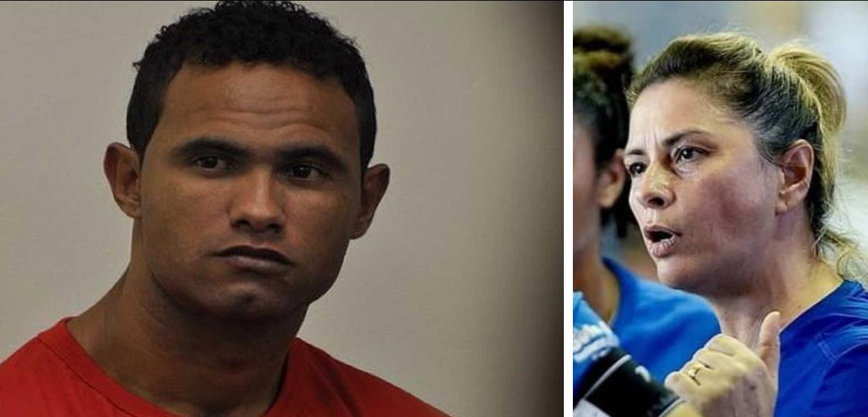 Goleiro Bruno e a treinadora do Rio Branco (AC), Rose Costa