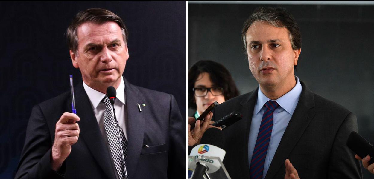 Jair Bolsonaro e Camilo Santana.