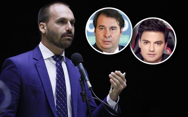 Eduardo Bolsonaro, Rodrigo Maia e Felipe Neto