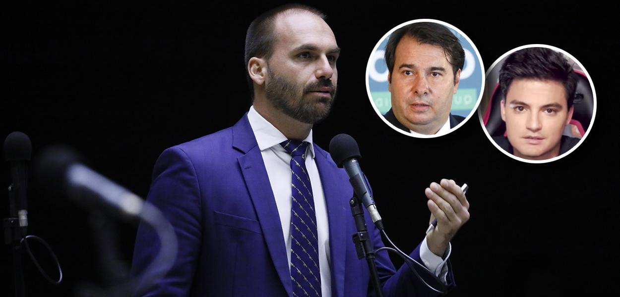 Eduardo Bolsonaro, Rodrigo Maia e Felipe Neto