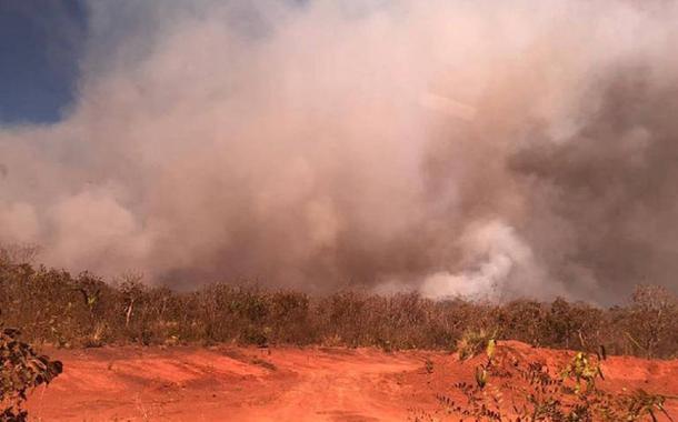 Incêndio consome terras indígenas dos bororo