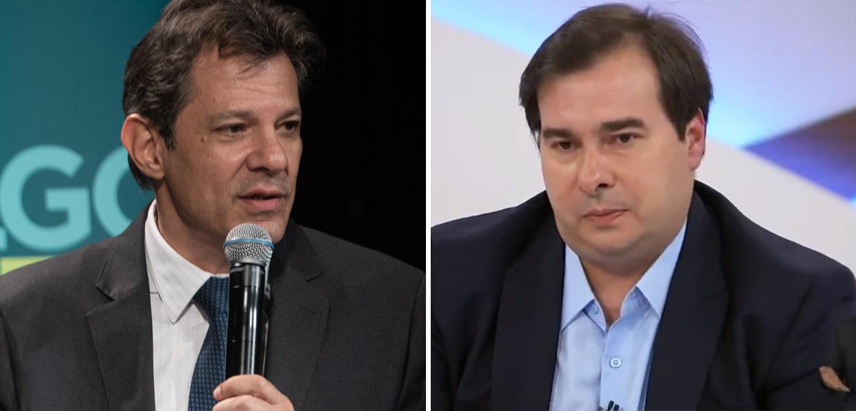 Fernando Haddad e Rodrigo Maia no Roda Viva