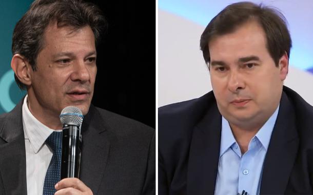 Fernando Haddad e Rodrigo Maia no Roda Viva