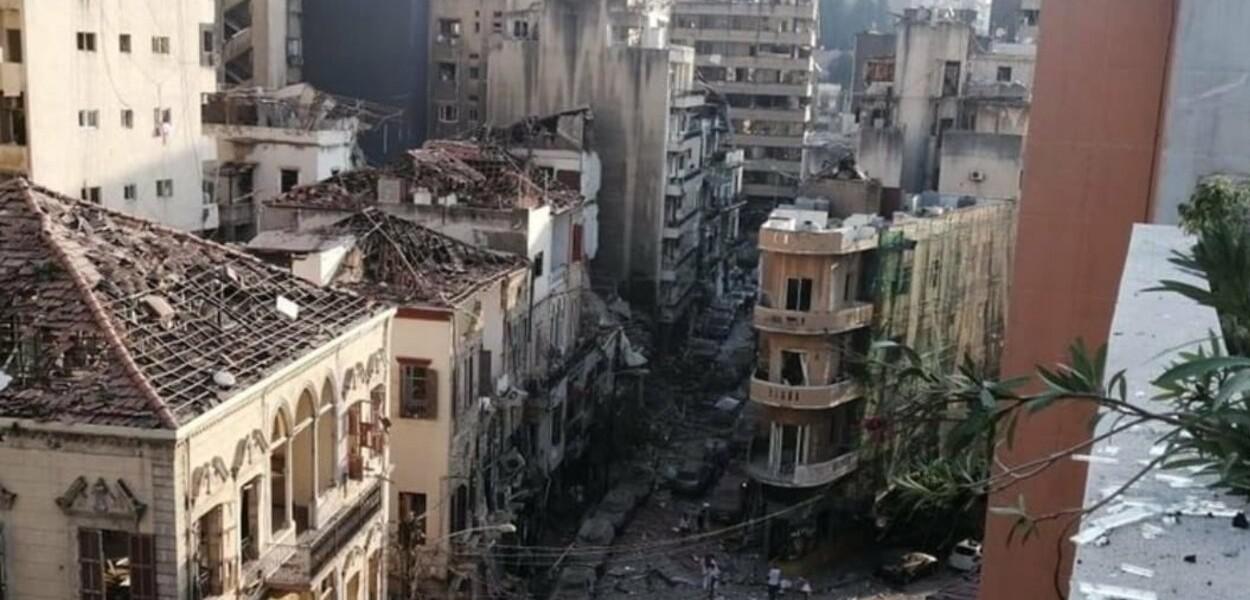 Beirute destruída