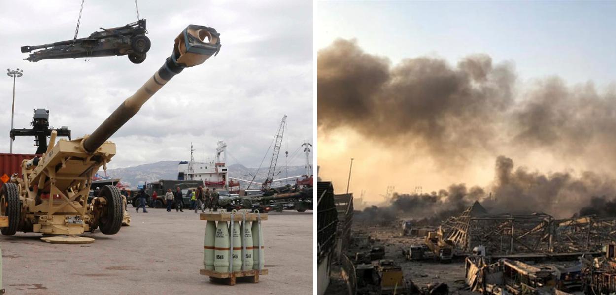 Porto de Beirute, Líbano, antes e depois