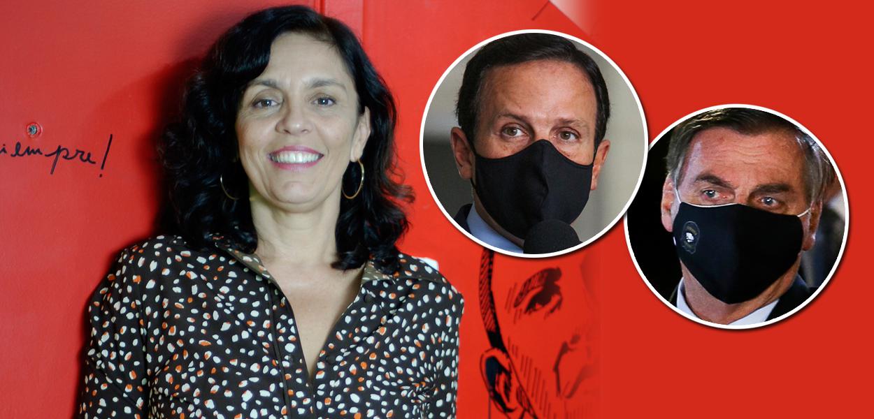 Cynara Menezes, João Doria e Jair Bolsonaro