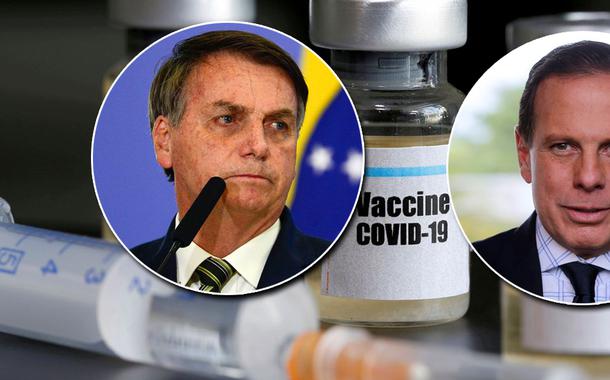 Vacina de Covid-19: Jair Bolsonaro e João Doria
