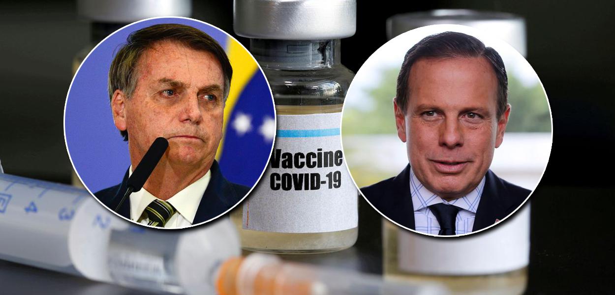 Vacina de Covid-19: Jair Bolsonaro e João Doria