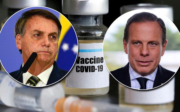 Vacina de Covid-19: Jair Bolsonaro e João Doria