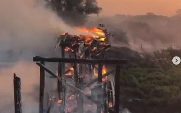 Ponte Incendiada em Corumbá - MS