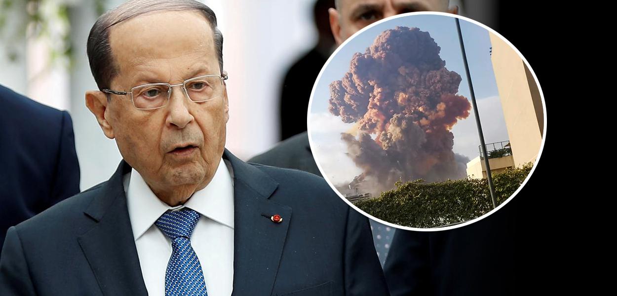 Michel Aoun e explosão em Beirute, Líbano