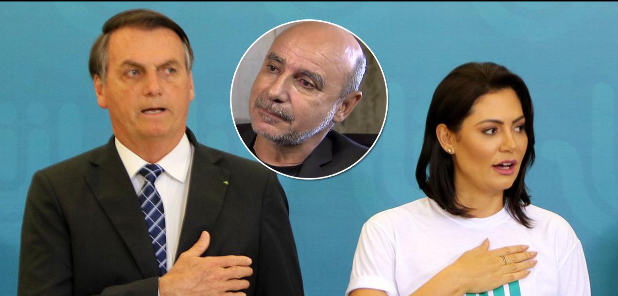 Jair Bolsonaro, Michelle Bolsonaro e Fabrício Queiroz