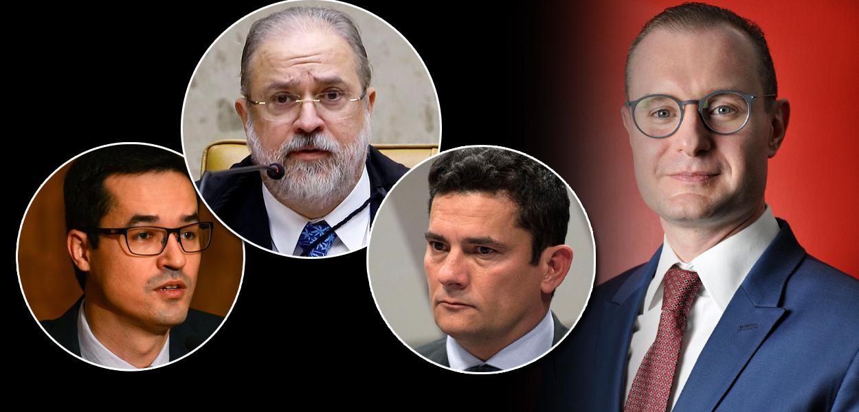 Deltan Dallagnol, Augusto Aras, Sergio Moro e Cristiano Zanin