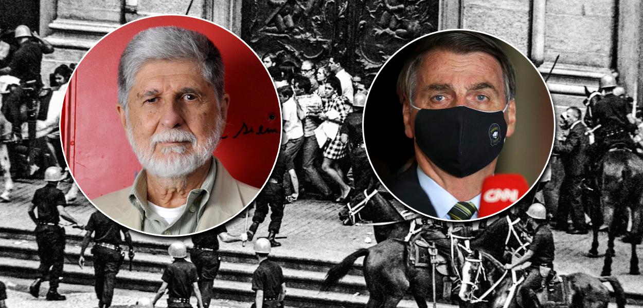 Celso Amorim e Jair Bolsonaro