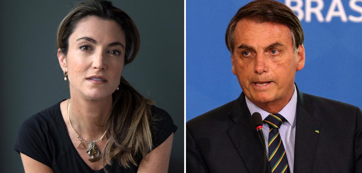 Patrícia Campos Mello e Jair Bolsonaro