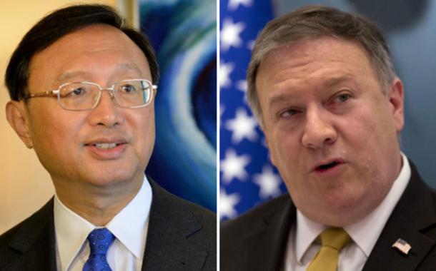 Yang Jiechi e Mike Pompeo