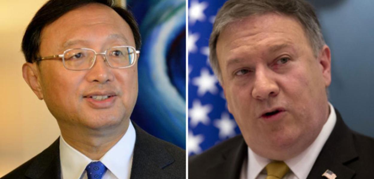 Yang Jiechi e Mike Pompeo