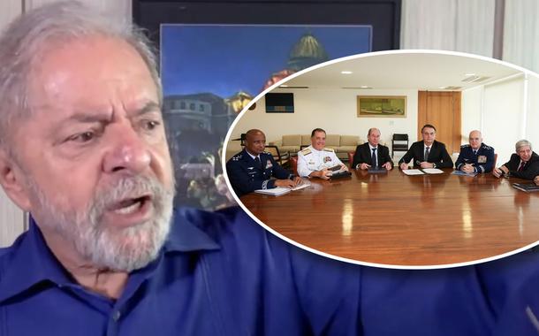 Lula, Bolsonaro com generais