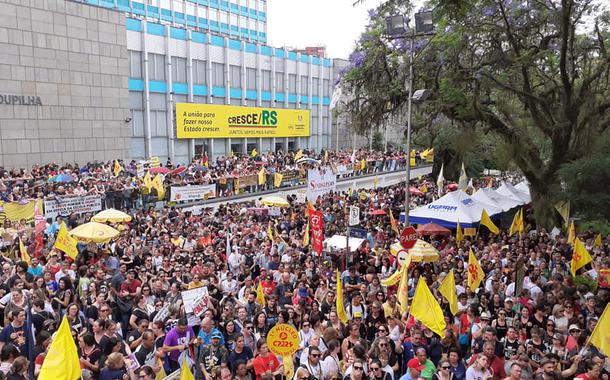 Professores em luta no RS