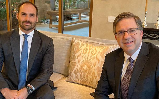 Eduardo Bolsonaro e Todd C. Chapman