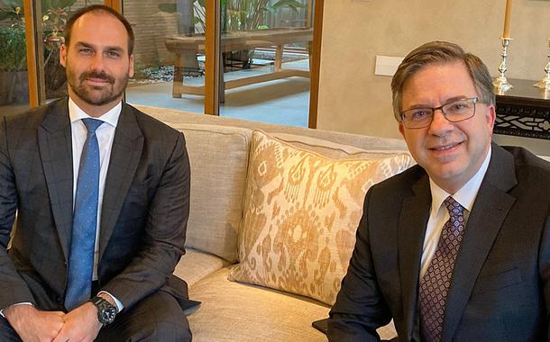 Eduardo Bolsonaro e Todd C. Chapman
