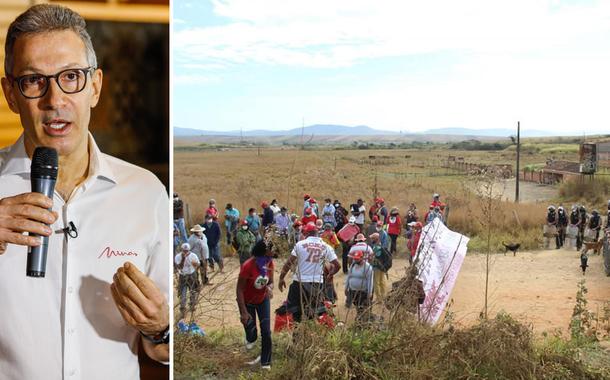 Romeu Zema; polícia avança sobre o acampamento Quilombo Campo Grande