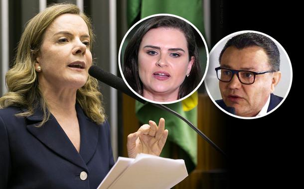 Gleisi Hoffmann, Marília Arraes e Carlos Siqueira