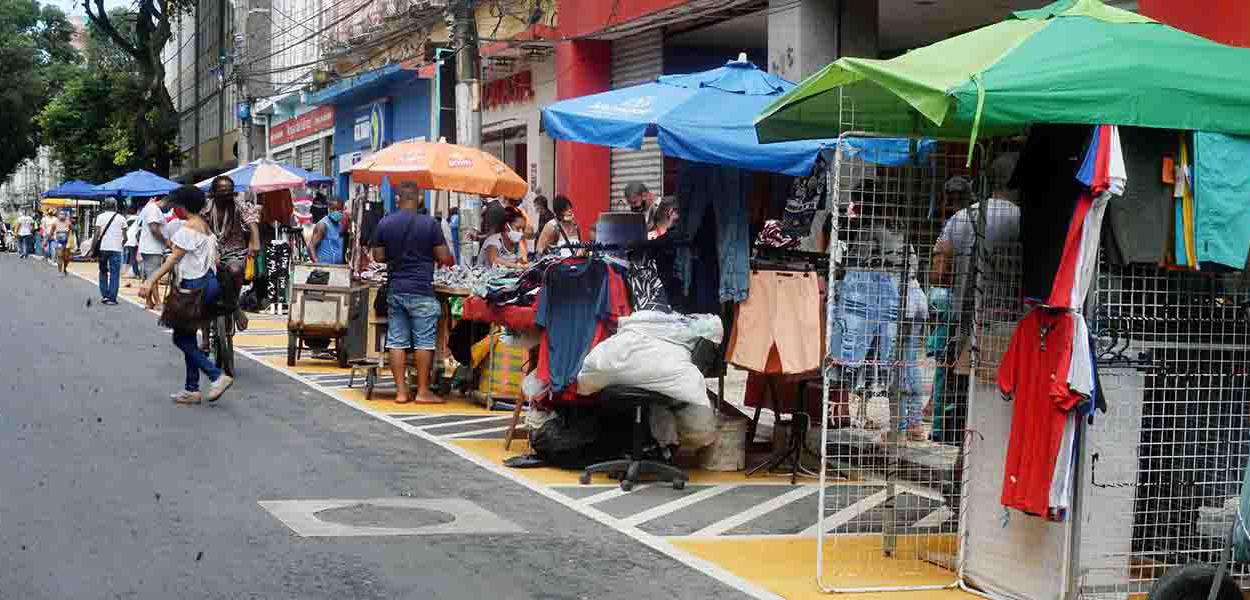 Salvador – Ambulantes ganham novos espaços na Avenida Sete de Setembro 12 de agosto de 2020