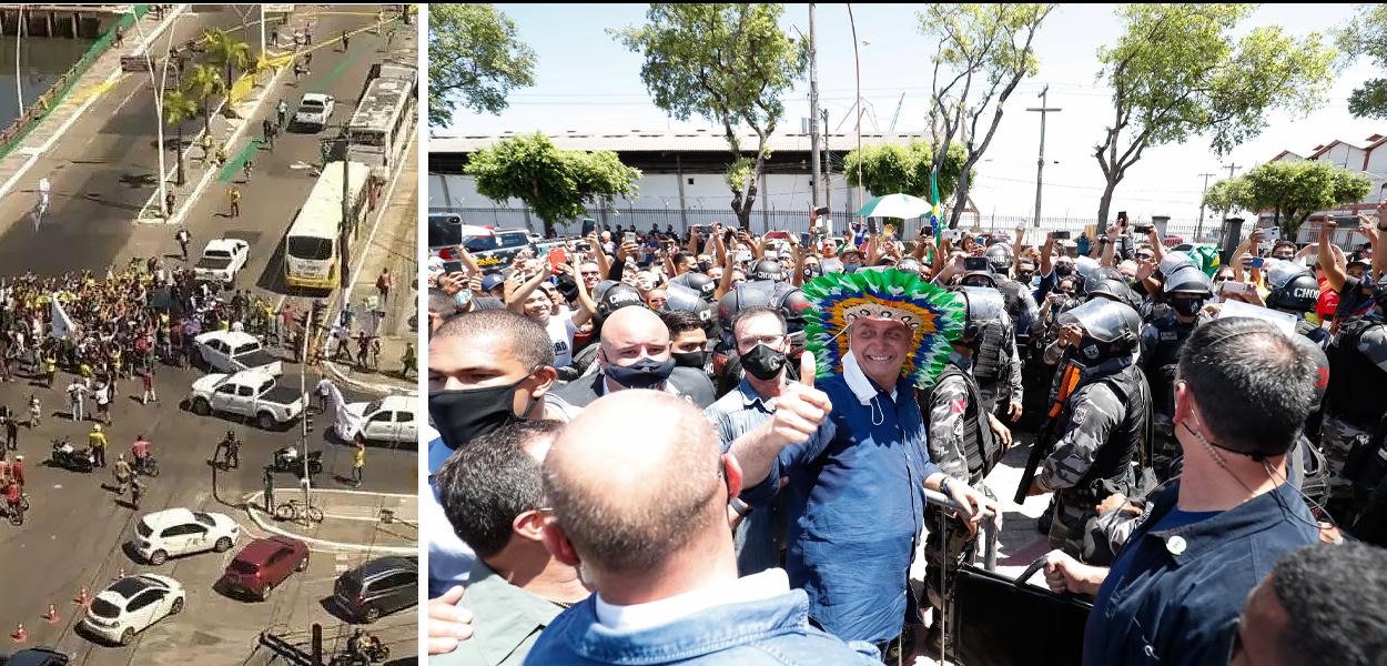 Bolsonaro é recebido com fracasso de público em Belém.