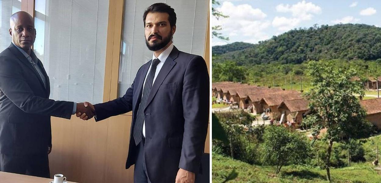 Sérgio Camargo, presidente da Fundação Palmares, e Victor Hugo Diogo Barboza