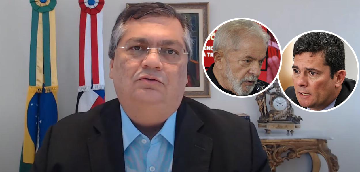 Flávio Dino, Lula e Sérgio Moro (Foto: Reprodução | Felipe Gonçalves/Brasil 247 | ABr) Flávio Dino, Lula e Sérgio Moro