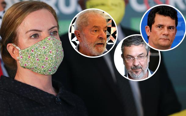 Gleisi Hoffmann, Lula, Palocci e Sérgio Moro