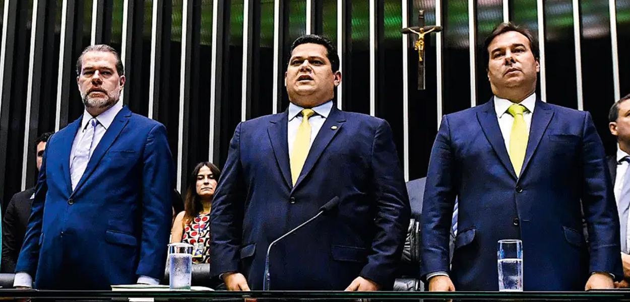 Dias Toffoli, Davi Alcolumbre e Rodrigo Maia