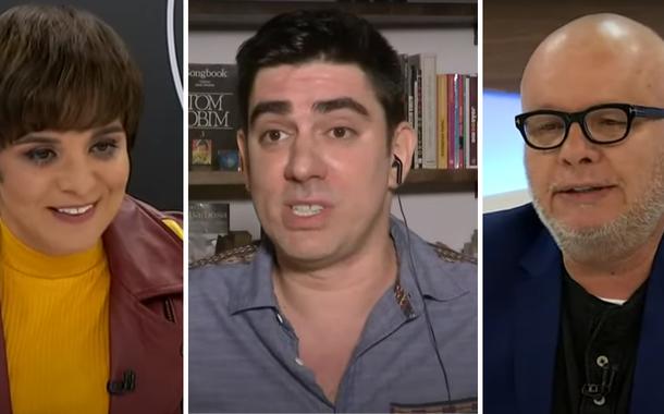 Vera Magalhães, Marcelo Adnet e Marcelo Tas