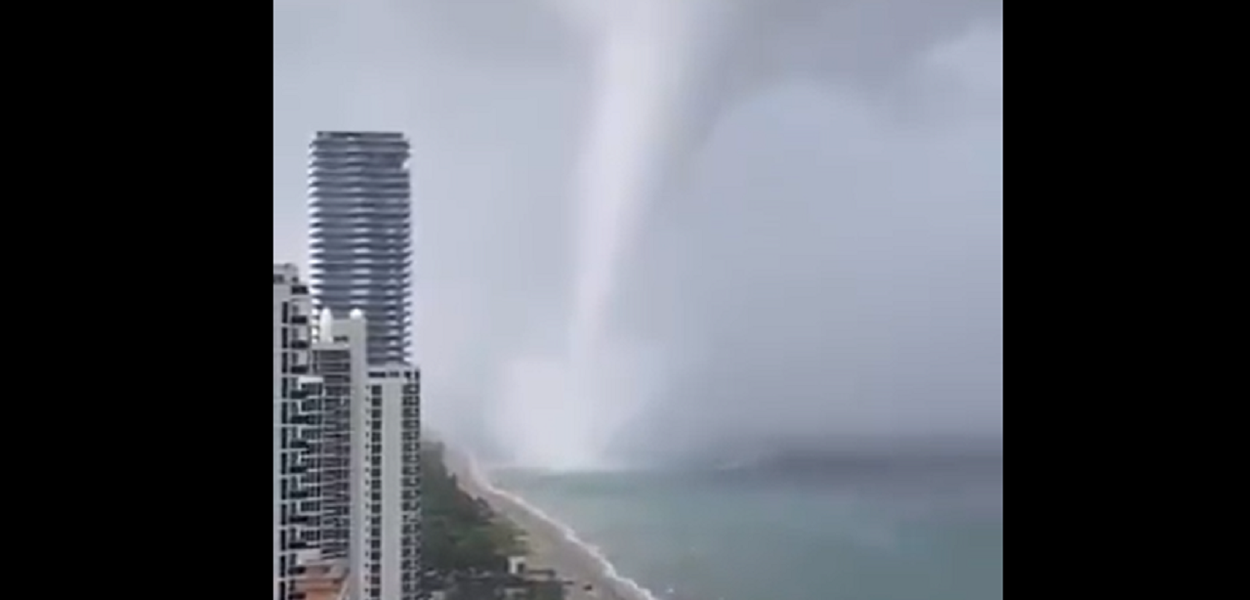 Tromba d'água vira tornado