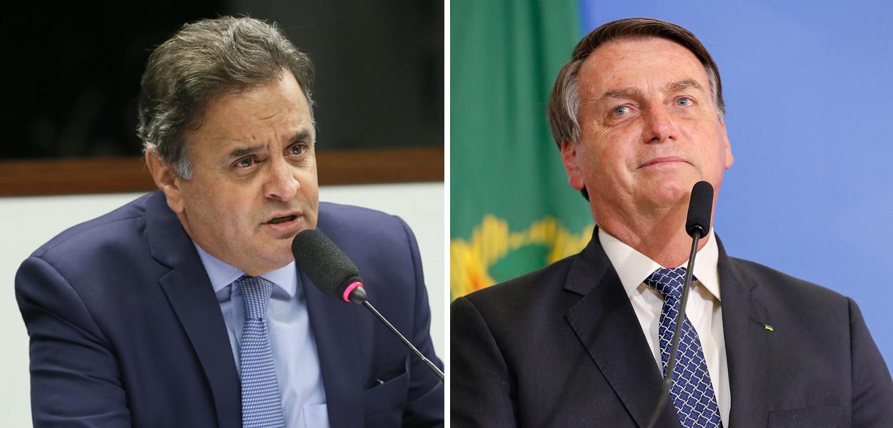 Aécio Neves e Jair Bolsonaro