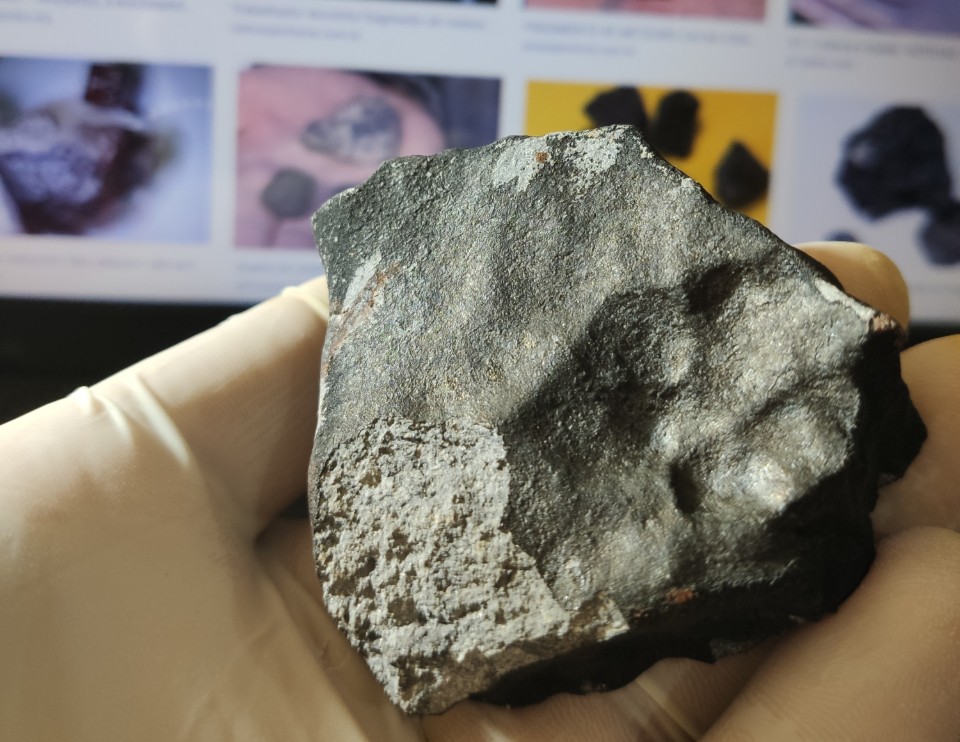 Meteorito (Foto: Edmar Santos/Arquivo Pessoal) Meteorito