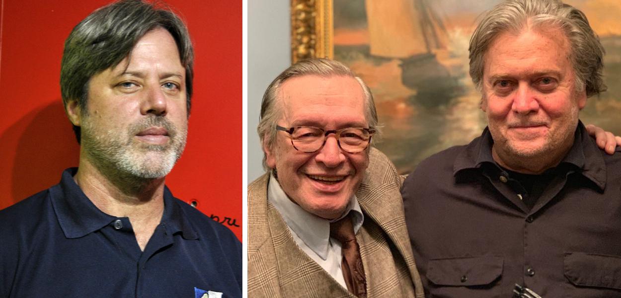 Brian Mier, Olavo de Carvalho e Steve Bannon