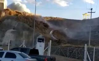 Duto de barragem se rompe em obra no Ceará