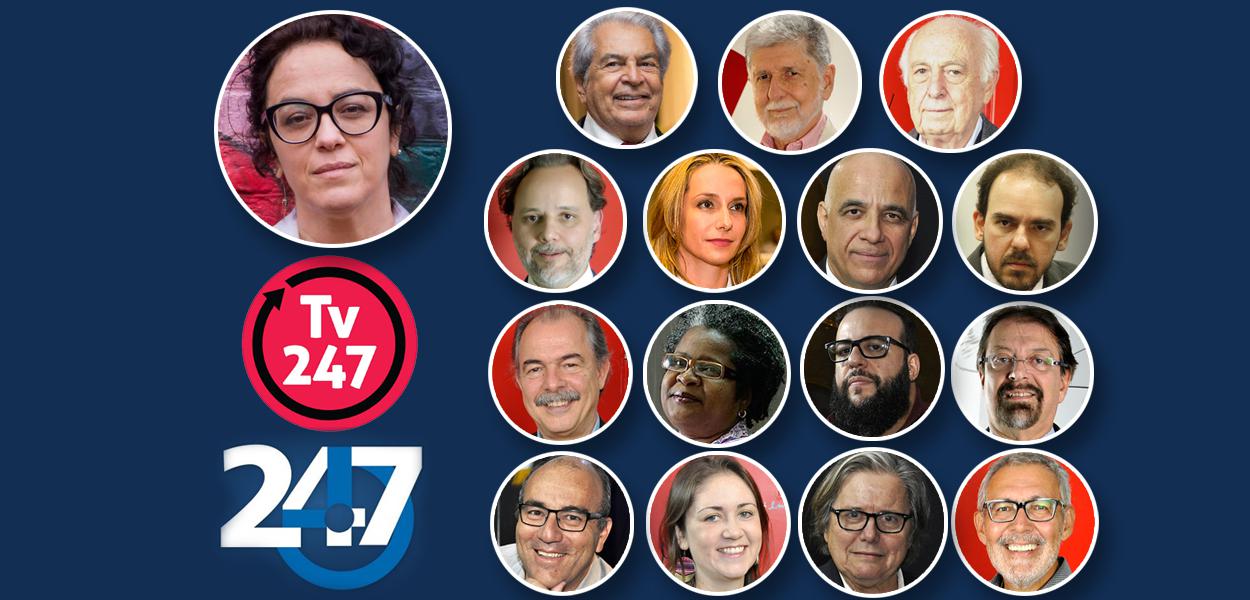 Márcia Tiburi, Celso Antônio Bandeira de Mello, Celso Amorim, Bresser-Pereira, Marco Aurélio de Carvalho, Carol Proner, Jessé Souza, Felipe Cutinho, Aloízio Mercadante, Vilma Reis, Ferréz,  Florestan Fernandes Júnior, Leonardo Attuch, Gisele Federicce, Paulo Moreira Leite e Mauro Lopes