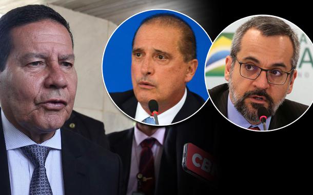 Hamilton Mourão, Onyx Lorenzoni e Abraham Weintraub