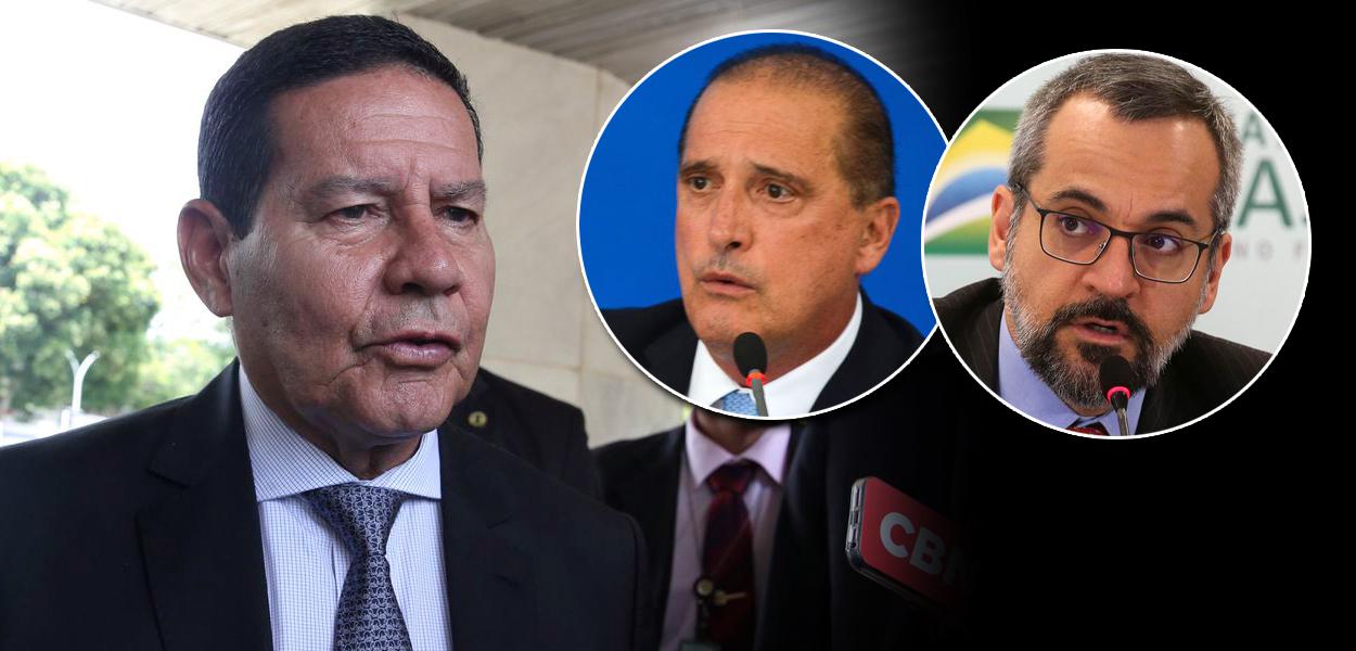 Hamilton Mourão, Onyx Lorenzoni e Abraham Weintraub