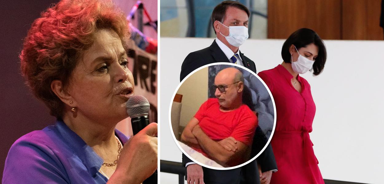 Dilma Rousseff, Fabrício Queiroz, Jair e Michelle Bolsonaro