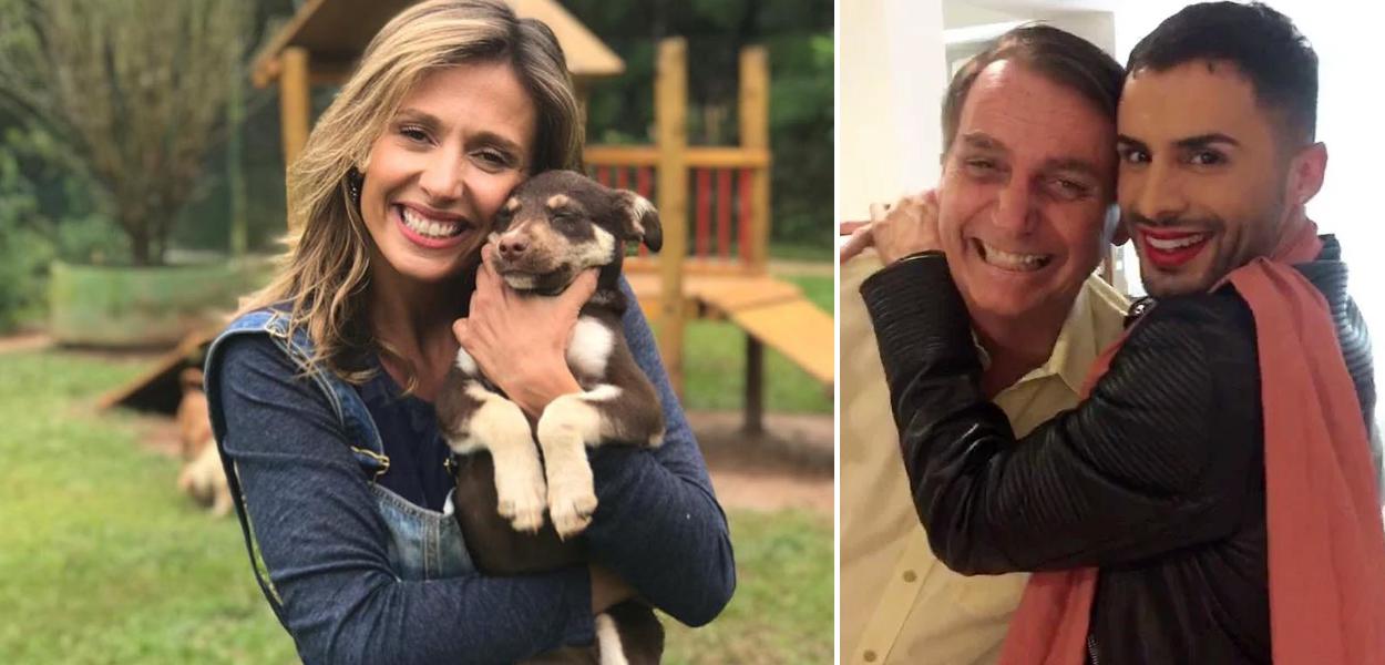 Luisa Mell e Agustin com Bolsonaro